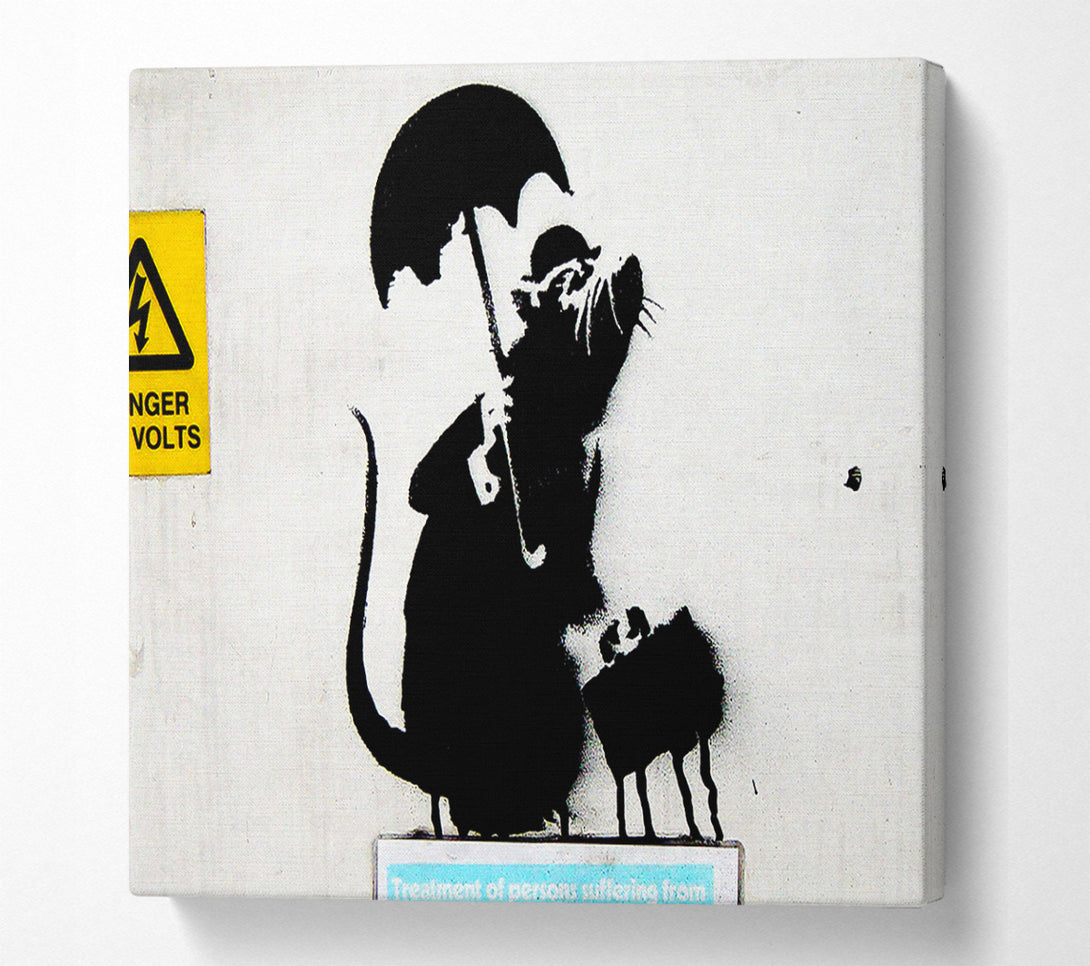  A Canvas Print of Banksy Electrical Rat Canvas Wall Art