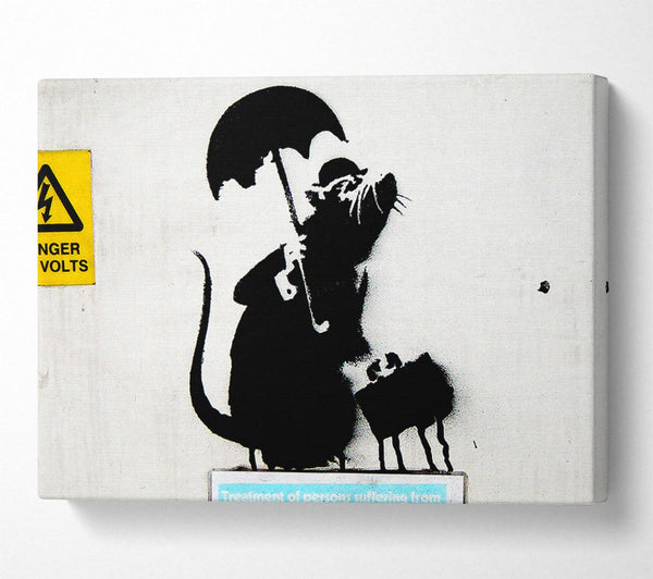  A Canvas Print of Banksy Electrical Rat Canvas Wall Art