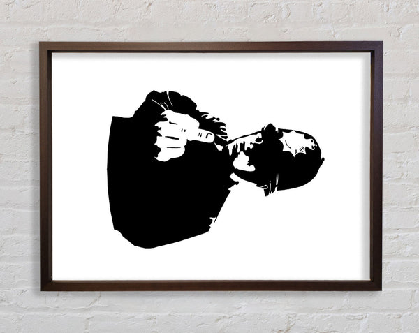 Banksy Finger Framed Print