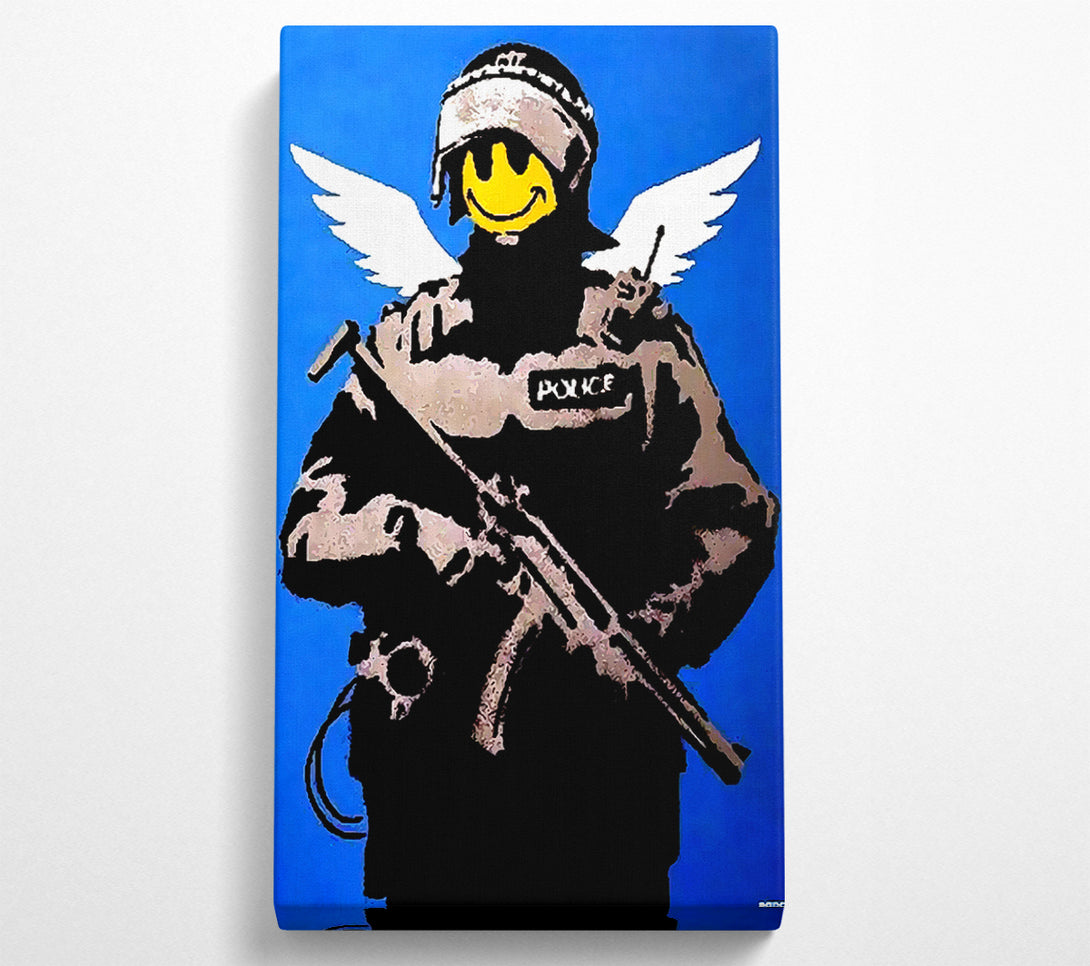  A Canvas Print of Banksy Flying Copper Canvas Wall Art