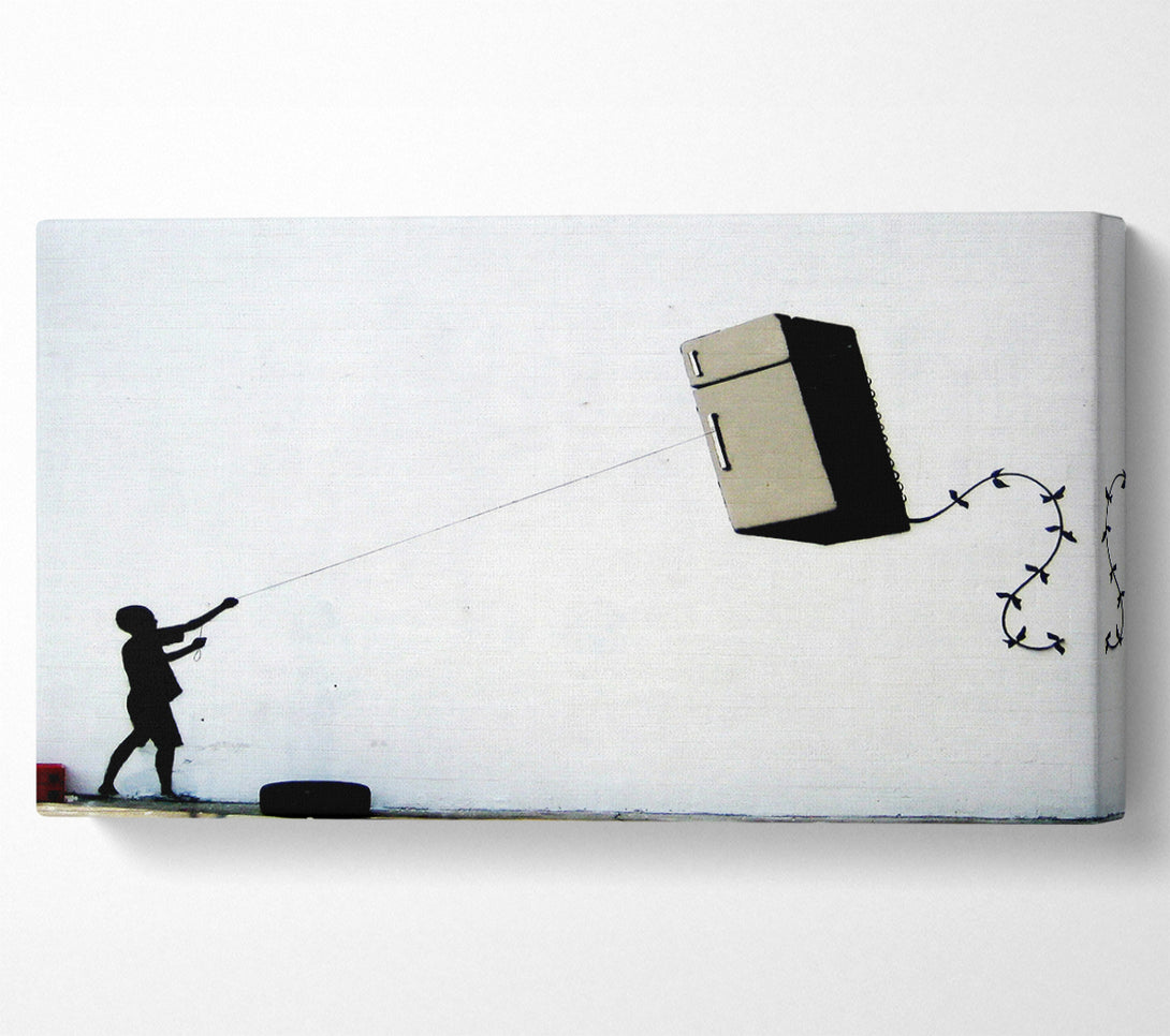  A Canvas Print of Banksy Fridge Kite Canvas Print