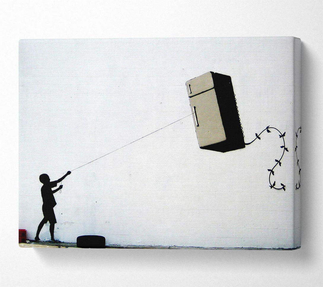  A Canvas Print of Banksy Fridge Kite Canvas Print