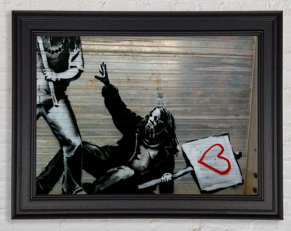 Banksy Glastonbury Framed Print
