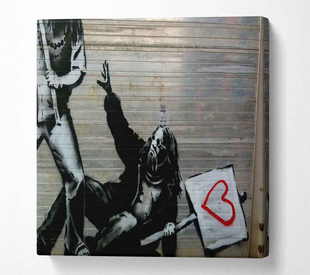  A Canvas Print of Banksy Glastonbury Canvas Print