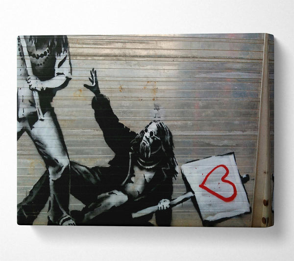  A Canvas Print of Banksy Glastonbury Canvas Print