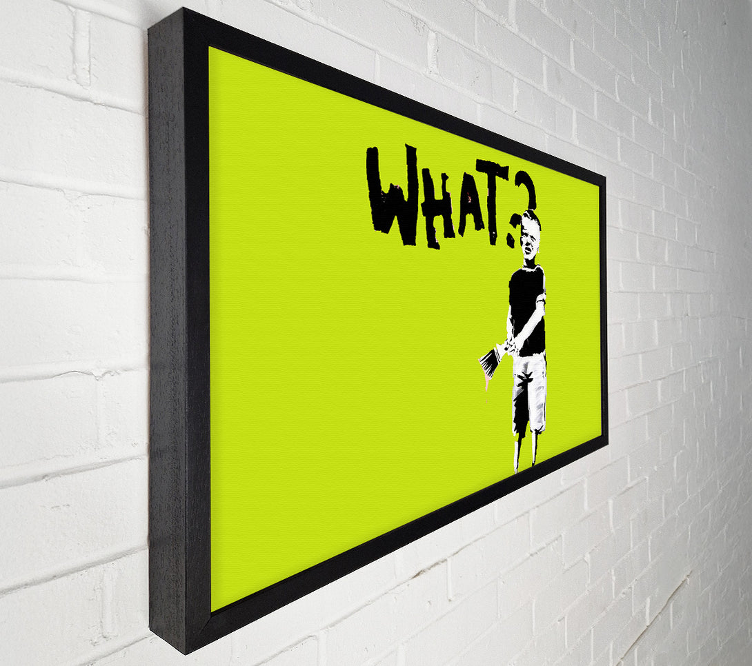  A Canvas Print of Banksy Graffiti Kid What Lime Canvas Print