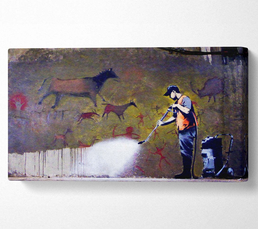  A Canvas Print of Banksy Graffiti Removal Canvas Wall Art