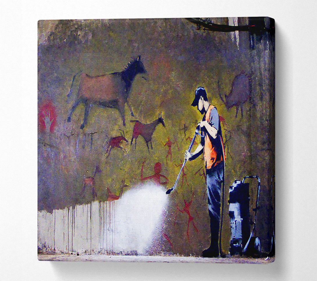  A Canvas Print of Banksy Graffiti Removal Canvas Wall Art