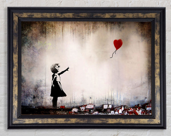 Heart Balloon Framed Print