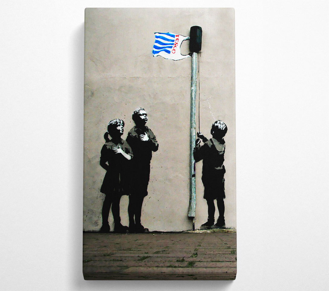  A Canvas Print of Banksy Homage To The Tesco Flag Canvas Print