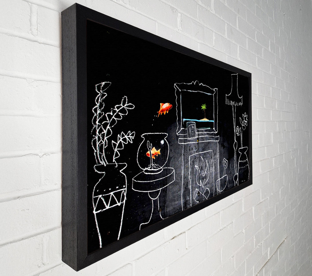  A Canvas Print of Banksy Home Drawing Canvas Wall Art