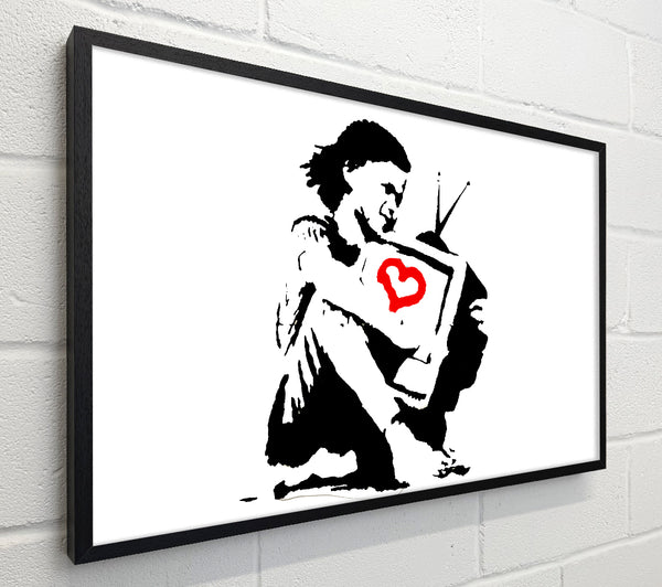 Banksy I Love Tv White