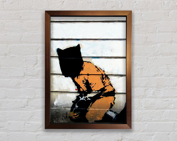 Banksy Jail Rat Framed Print