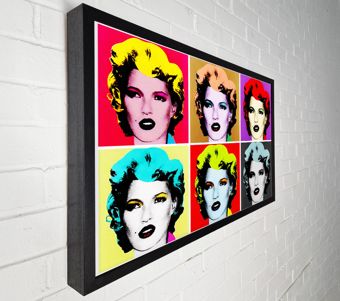  A Canvas Print of Banksy Kate Moss Six Faces Canvas Wall Art