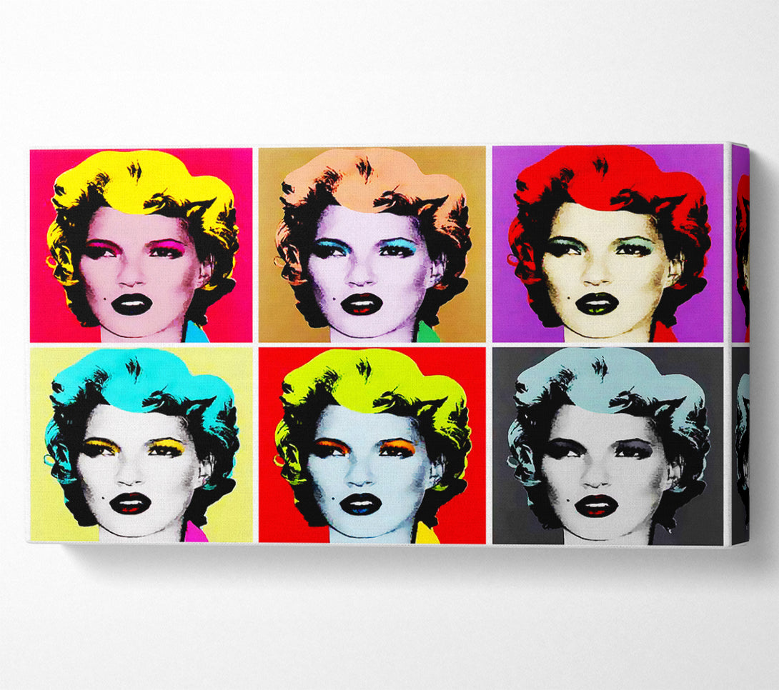  A Canvas Print of Banksy Kate Moss Six Faces Canvas Wall Art