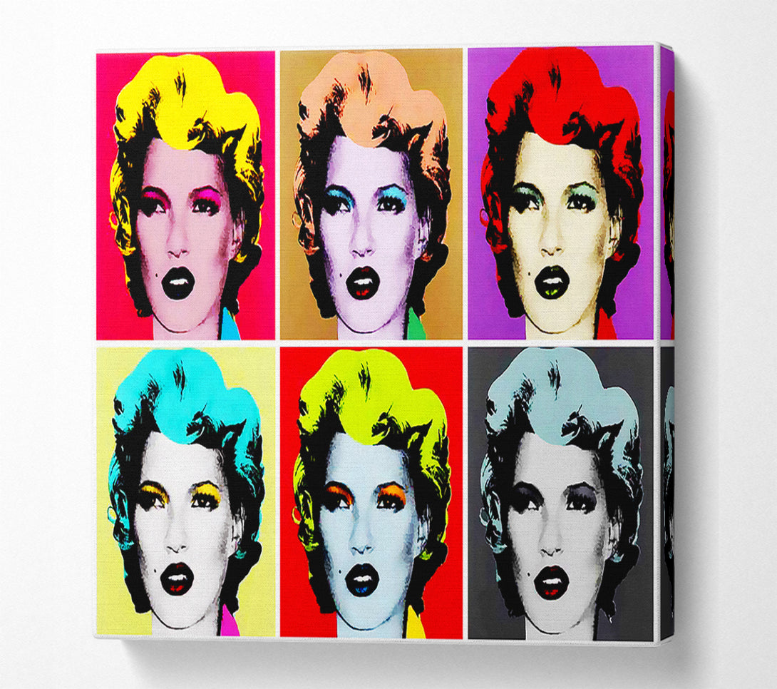  A Canvas Print of Banksy Kate Moss Six Faces Canvas Wall Art