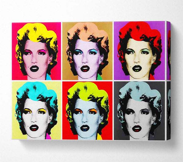  A Canvas Print of Banksy Kate Moss Six Faces Canvas Wall Art