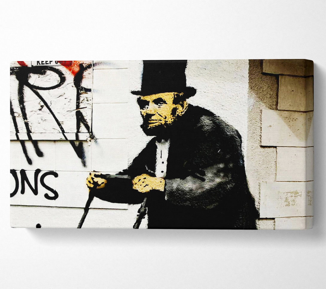  A Canvas Print of Banksy Lincoln Canvas Print