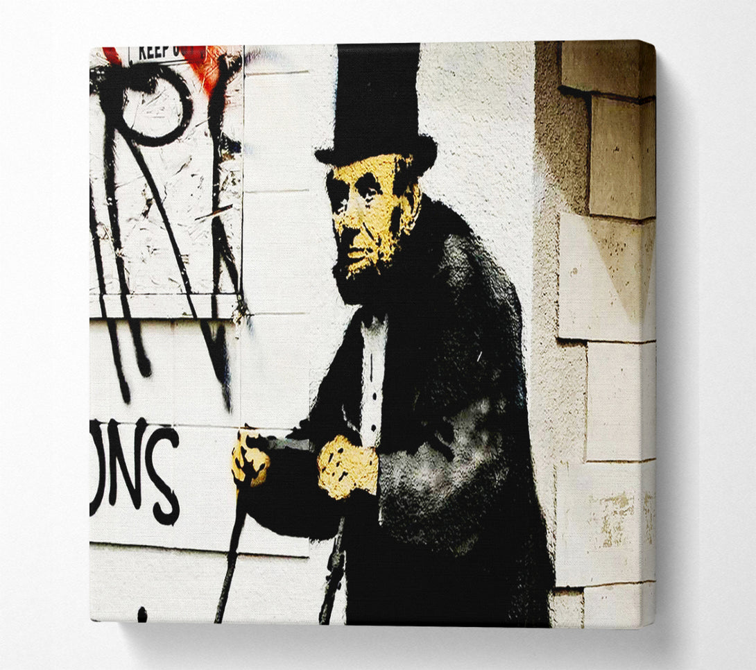  A Canvas Print of Banksy Lincoln Canvas Print