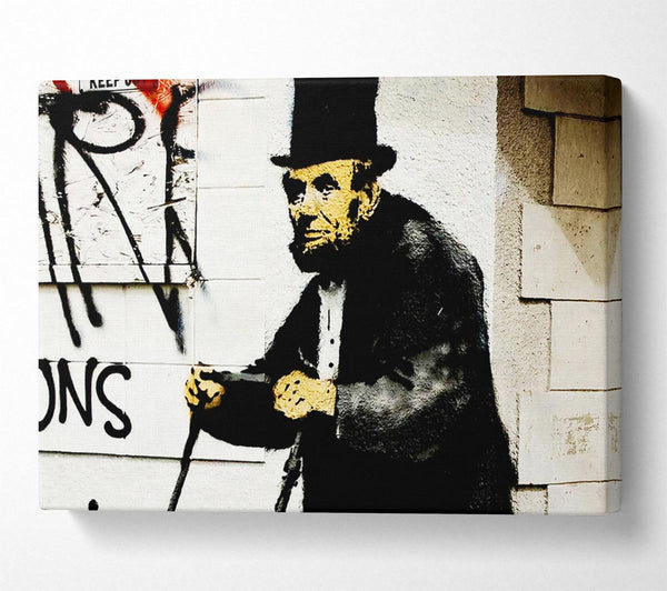  A Canvas Print of Banksy Lincoln Canvas Print