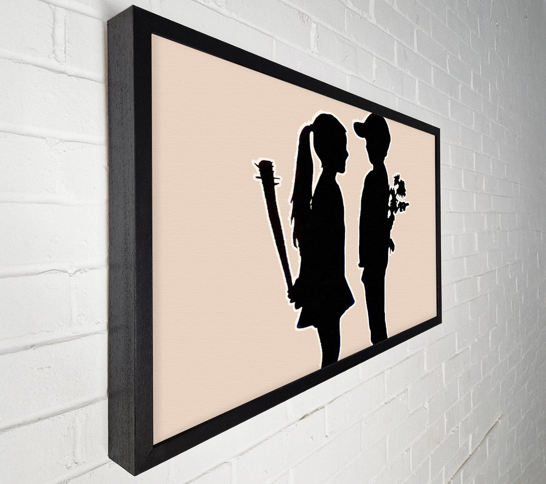  A Canvas Print of Banksy Love War Kids Canvas Art