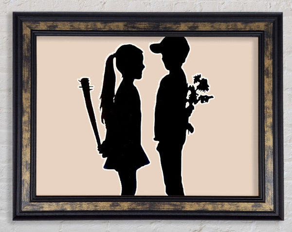 Love War Kids Framed Print