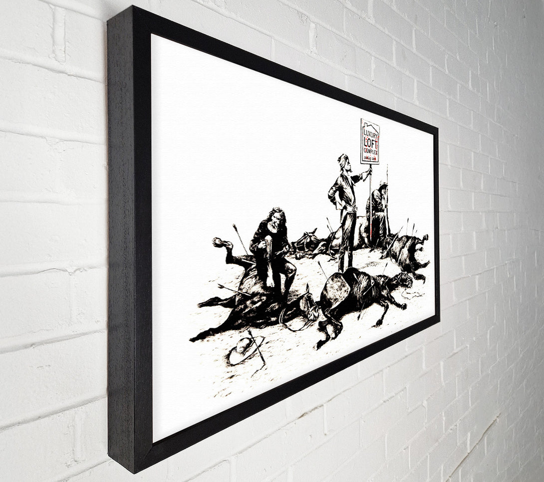  A Canvas Print of Banksy Luxury Loft Complex Coming Soon Canvas Print