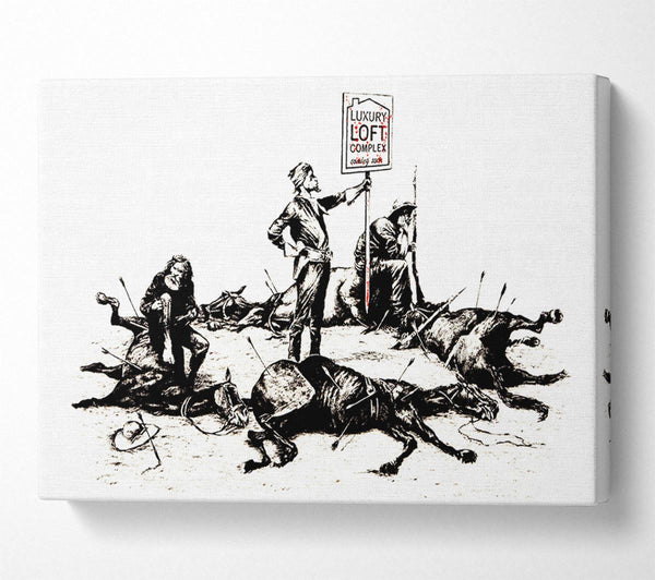  A Canvas Print of Banksy Luxury Loft Complex Coming Soon Canvas Print