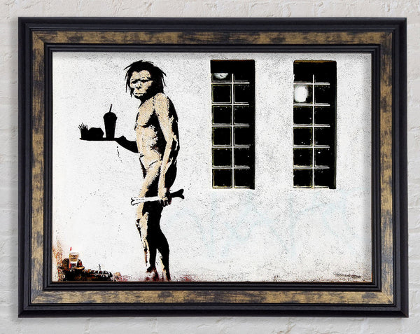 Mcdonald Caveman Framed Print