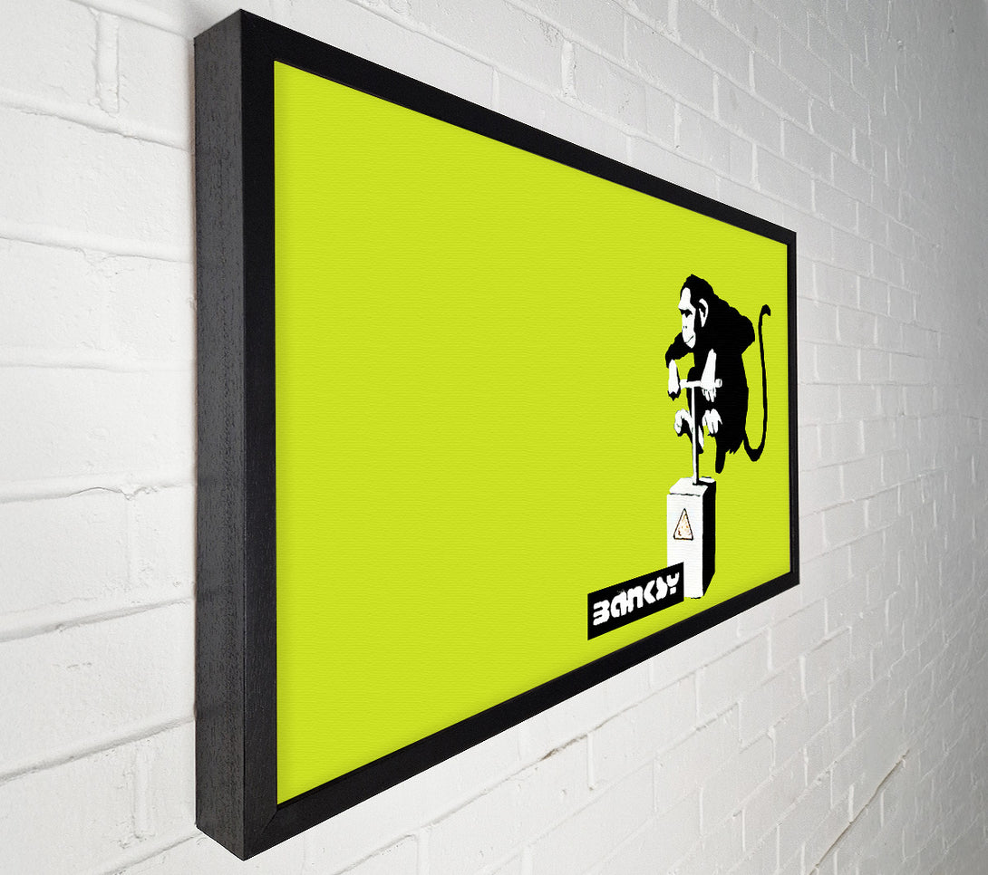  A Canvas Print of Banksy Monkey Detonator Lime Canvas Print