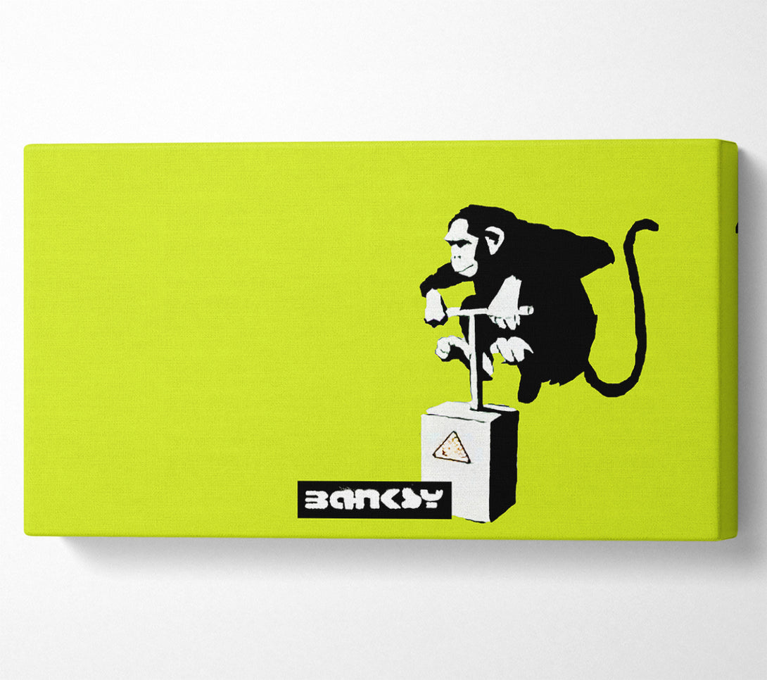  A Canvas Print of Banksy Monkey Detonator Lime Canvas Print