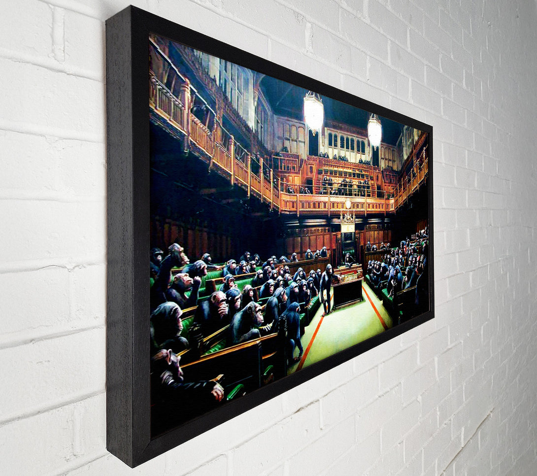  A Canvas Print of Banksy Monkey Parliament Canvas Print