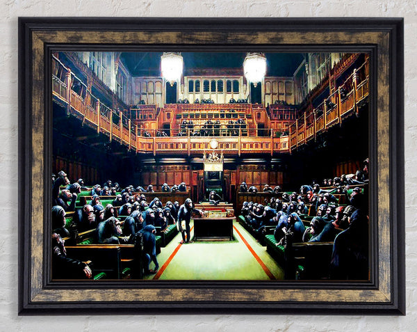 Monkey Parliament Framed Print