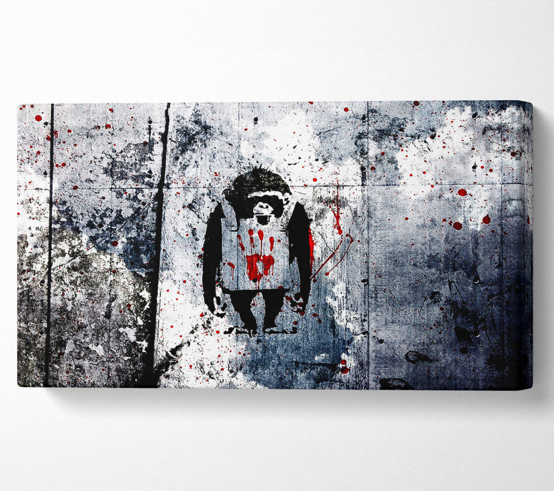  A Canvas Print of Banksy Monkey Canvas Wall Art