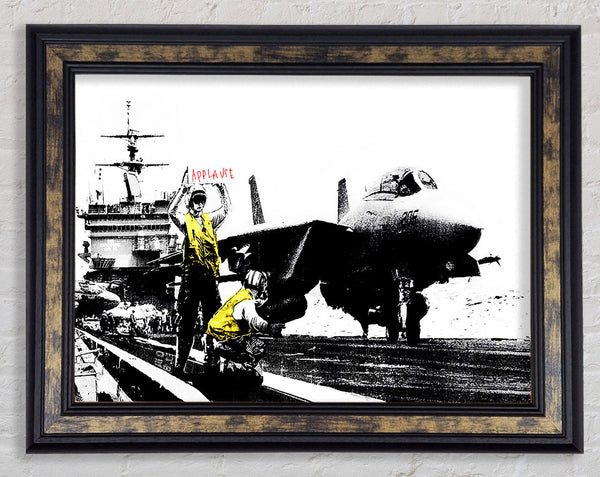 Navy Applause Framed Print