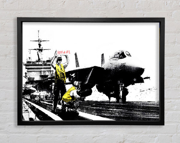 Banksy Navy Applause Framed Print