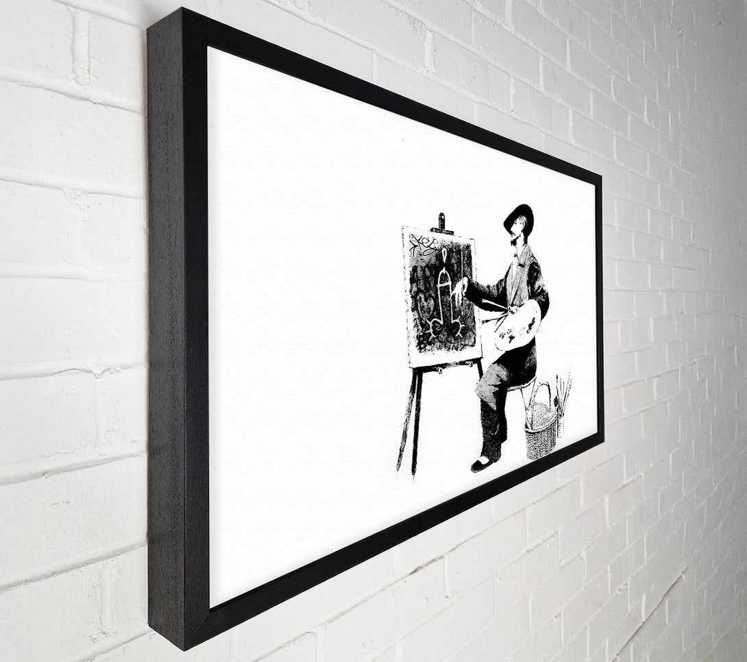  A Canvas Print of Banksy New Age Artist Easel Canvas Print