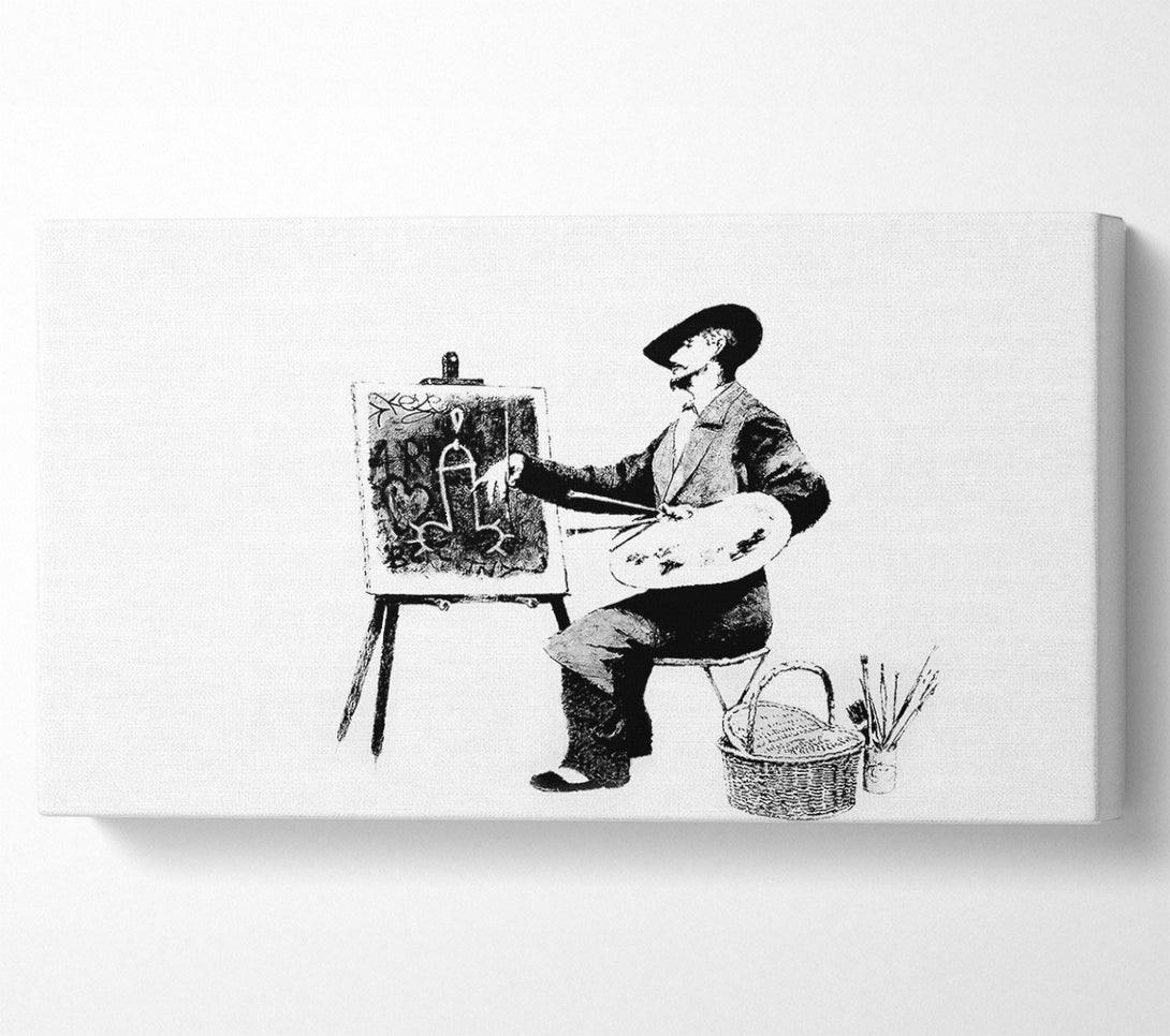  A Canvas Print of Banksy New Age Artist Easel Canvas Print