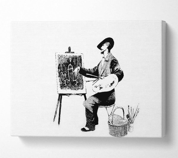  A Canvas Print of Banksy New Age Artist Easel Canvas Print