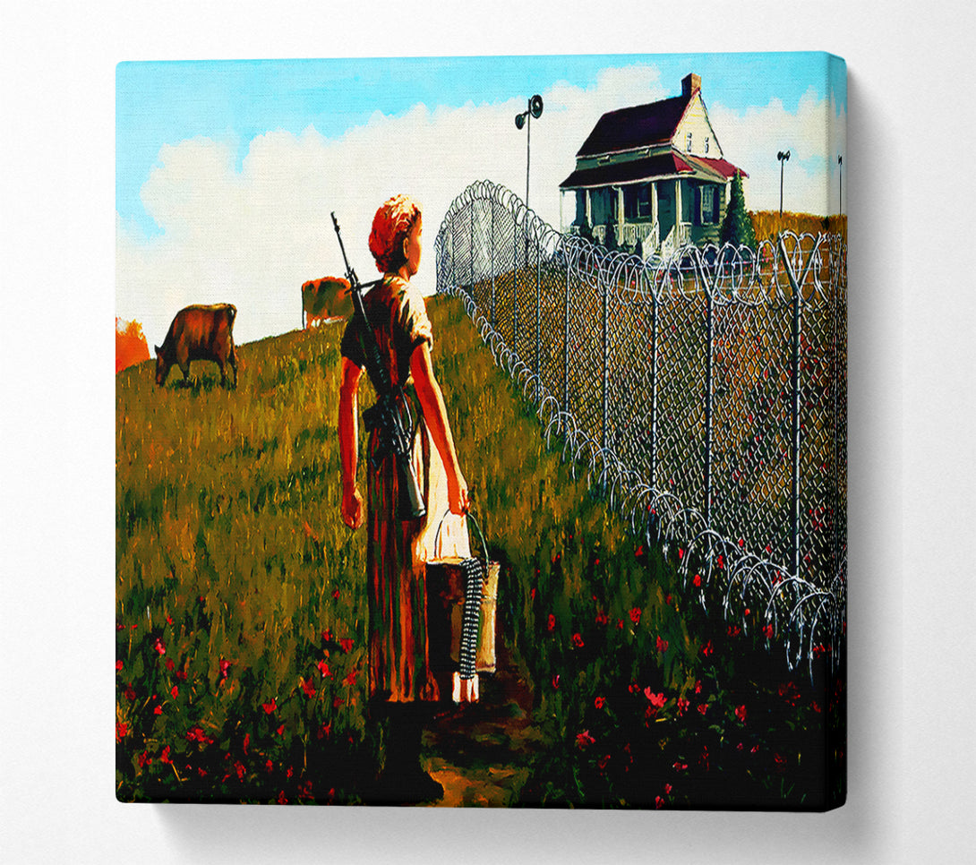  A Canvas Print of Banksy New Way Of Country Living Canvas Print