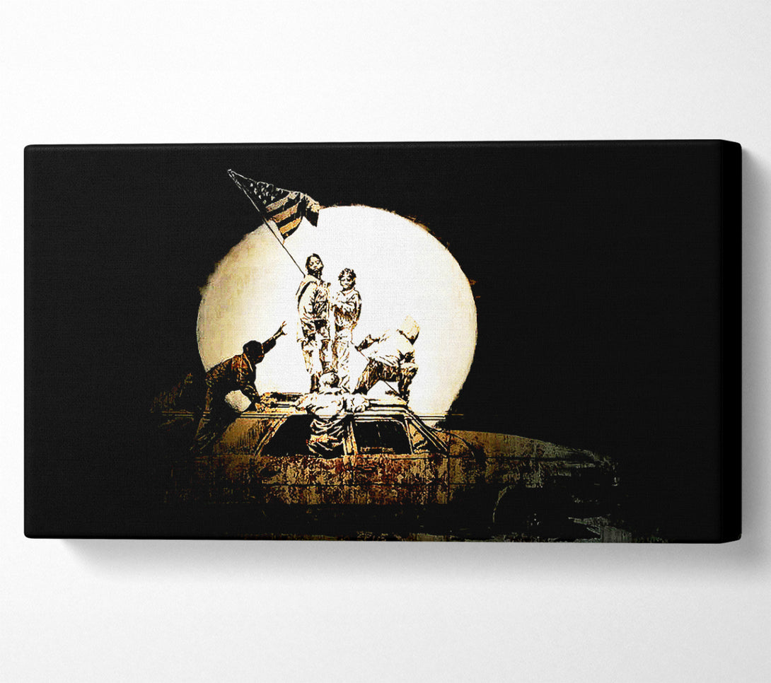  A Canvas Print of Banksy Night Soldiers Canvas Art