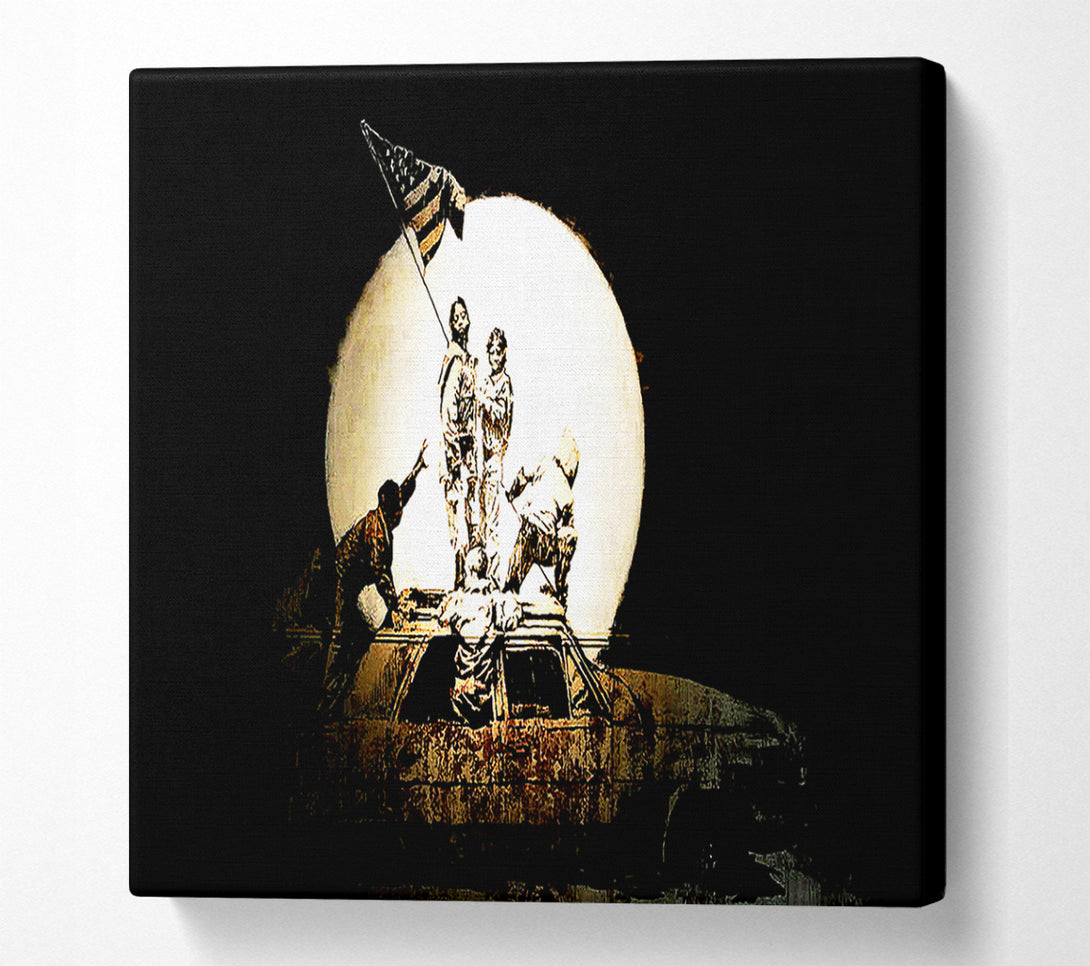  A Canvas Print of Banksy Night Soldiers Canvas Art