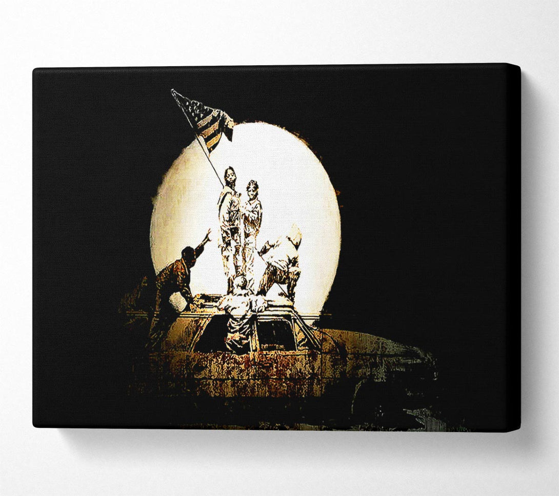  A Canvas Print of Banksy Night Soldiers Canvas Art