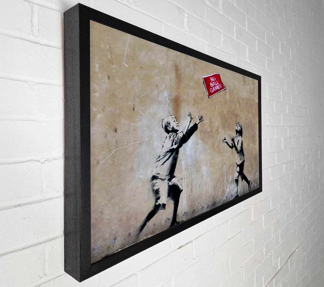  A Canvas Print of Banksy No Ball Games Canvas Print