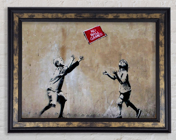 No Ball Games Framed Print