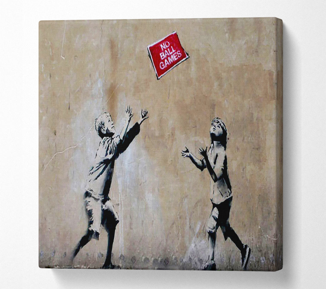  A Canvas Print of Banksy No Ball Games Canvas Print