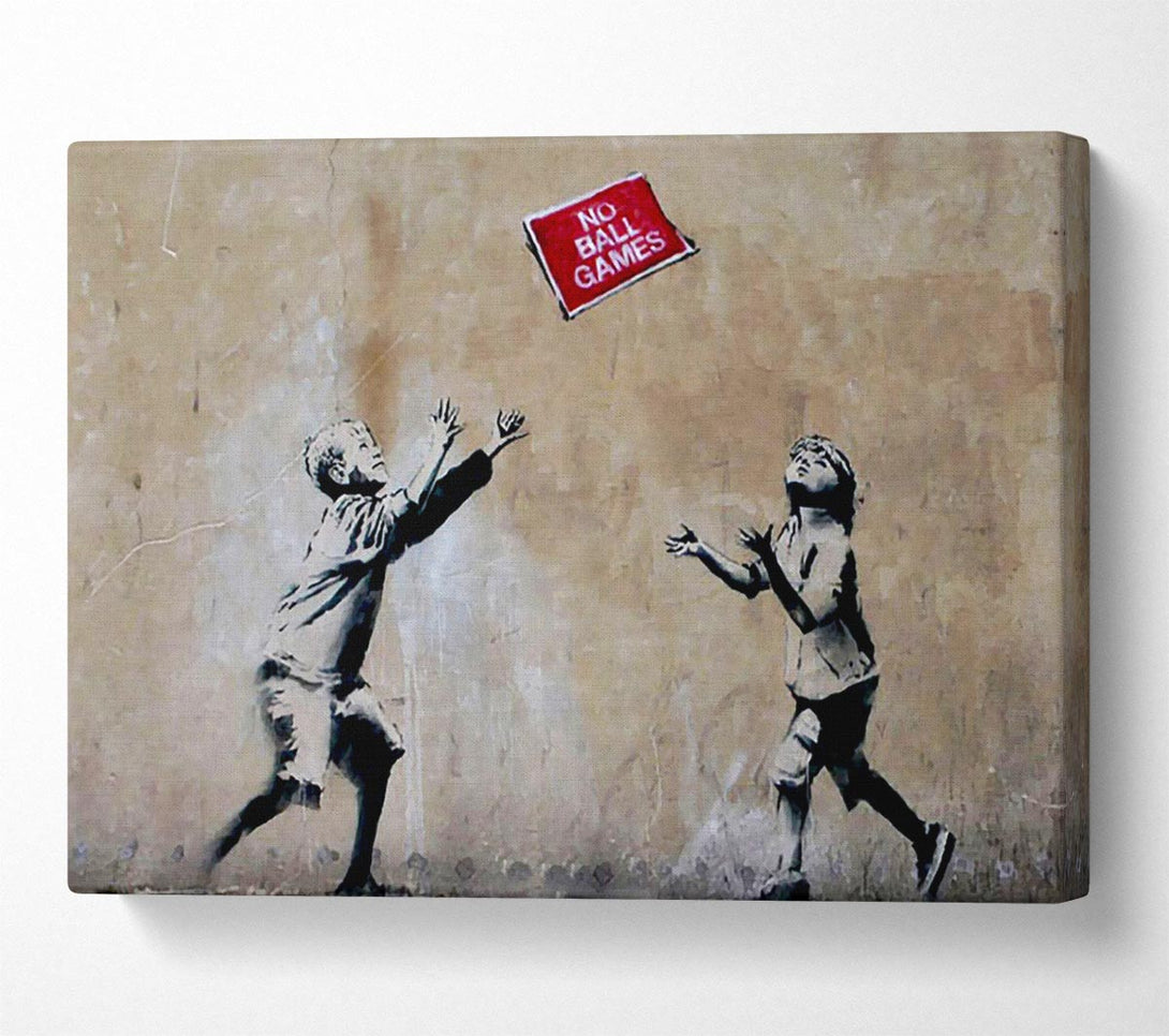  A Canvas Print of Banksy No Ball Games Canvas Print