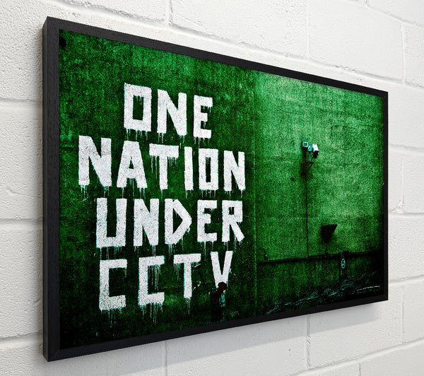 Banksy One Nation Under Cctv Green