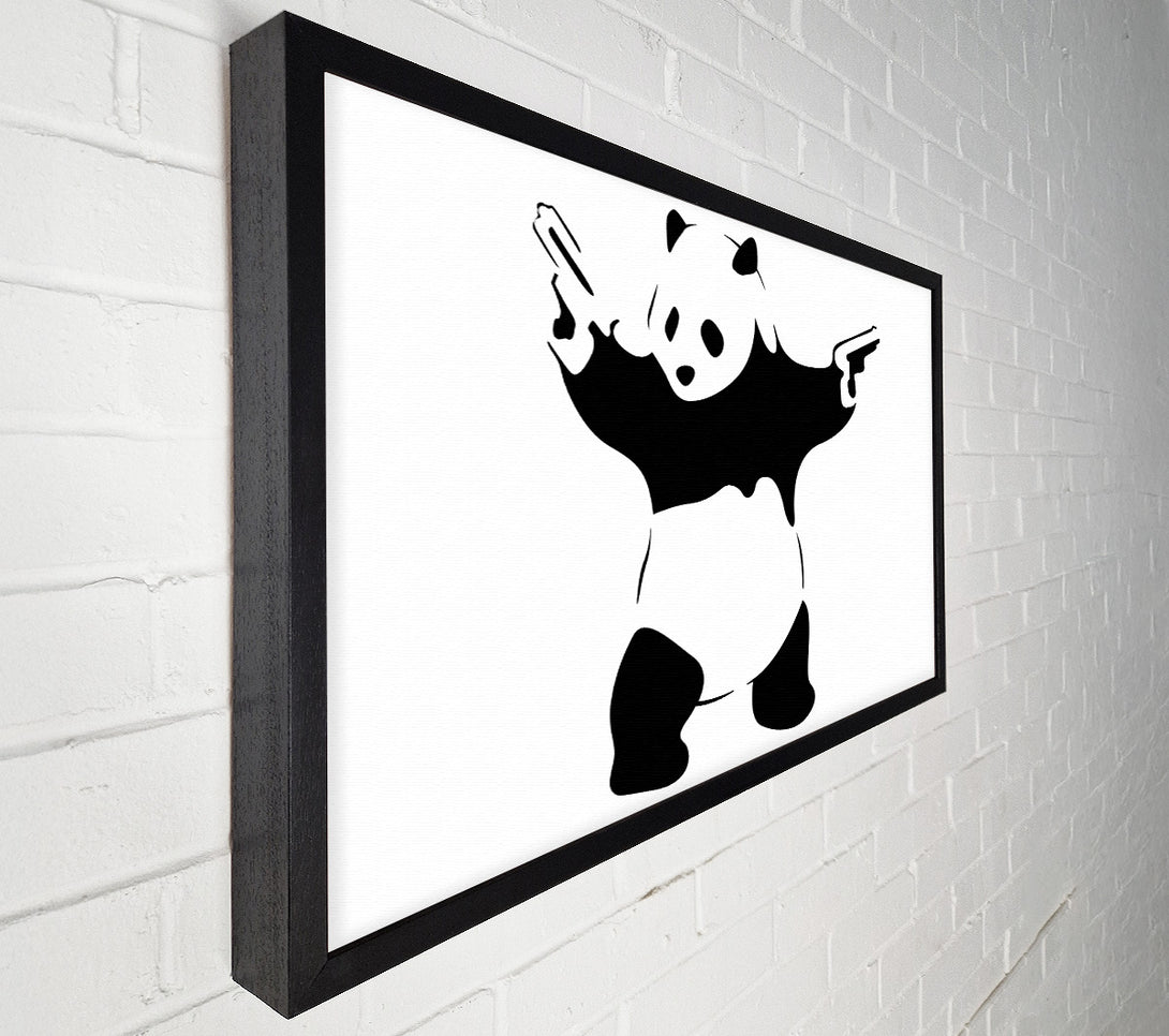  A Canvas Print of Banksy Panda Guns Canvas Print