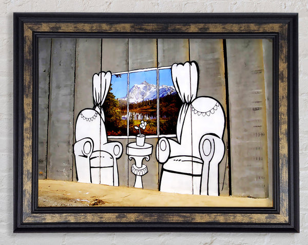 Paradise Concrete Framed Print
